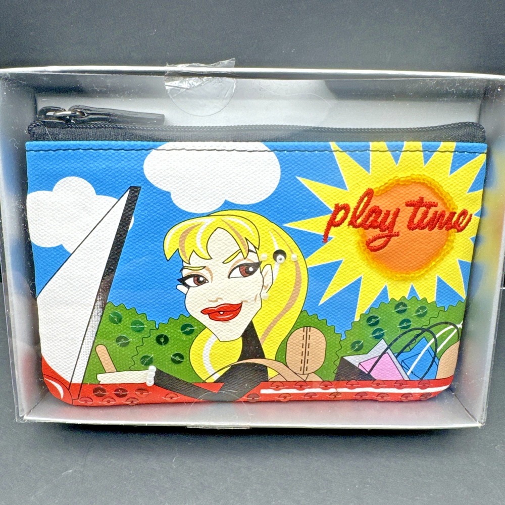 Y2K Rolfs Keychain Wallet‎ Zippered Bag Coin Purse Fun Girl Drive Convertible